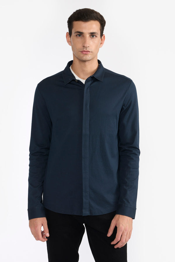 COLIN NAVY MEN'S COTTON SHIRT