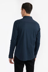 COLIN NAVY MEN'S COTTON SHIRT