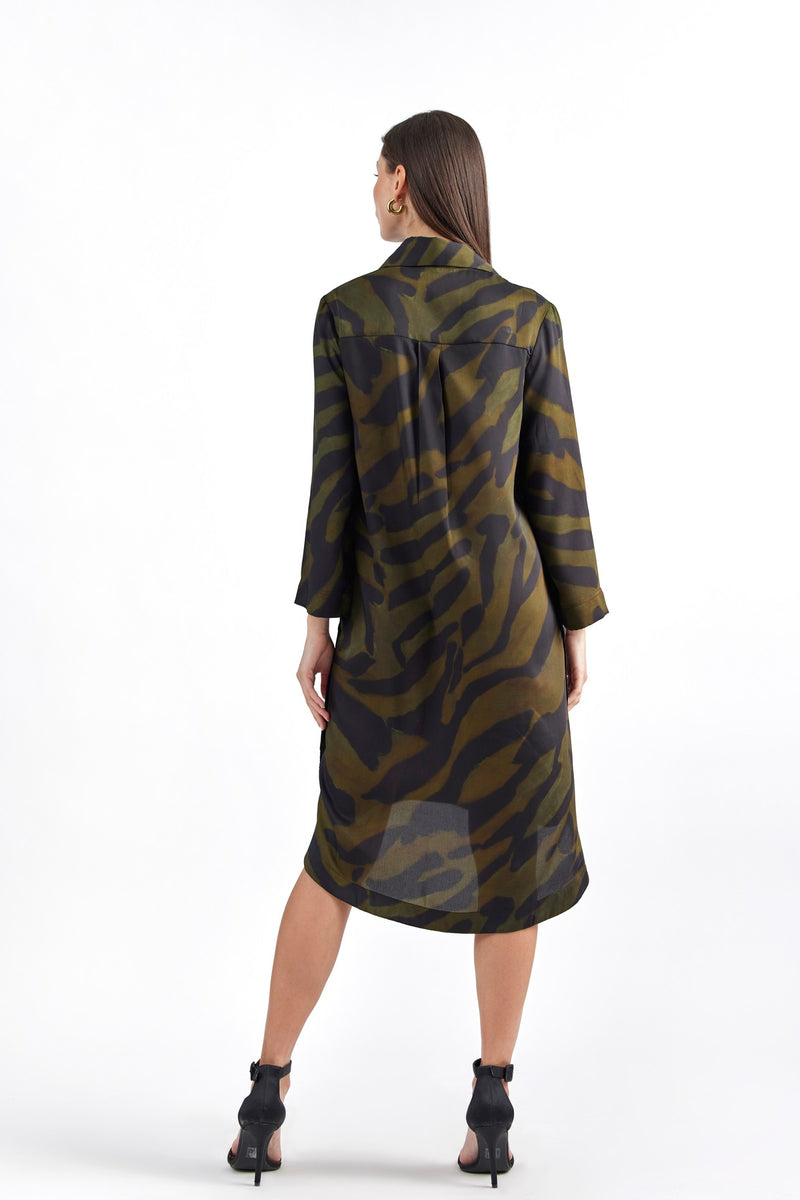 Olive Black Print Ilina Dresses & Jumpsuit