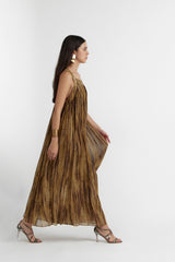 Parchment/ Dk Brown/ Printed Tabitha Dress