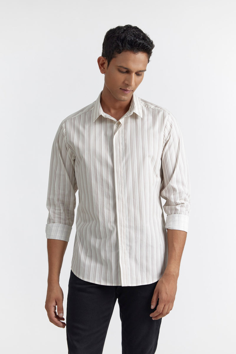 White/ Beige Dorian Shirt
