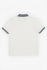 BRADY OFF WHITE WITH NAVY STRIPE MEN'S T-SHIRT