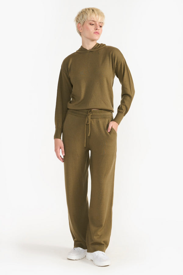 ALEENA OLIVE WOMEN'S KNIT PANTS
