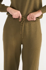ALEENA OLIVE WOMEN'S KNIT PANTS