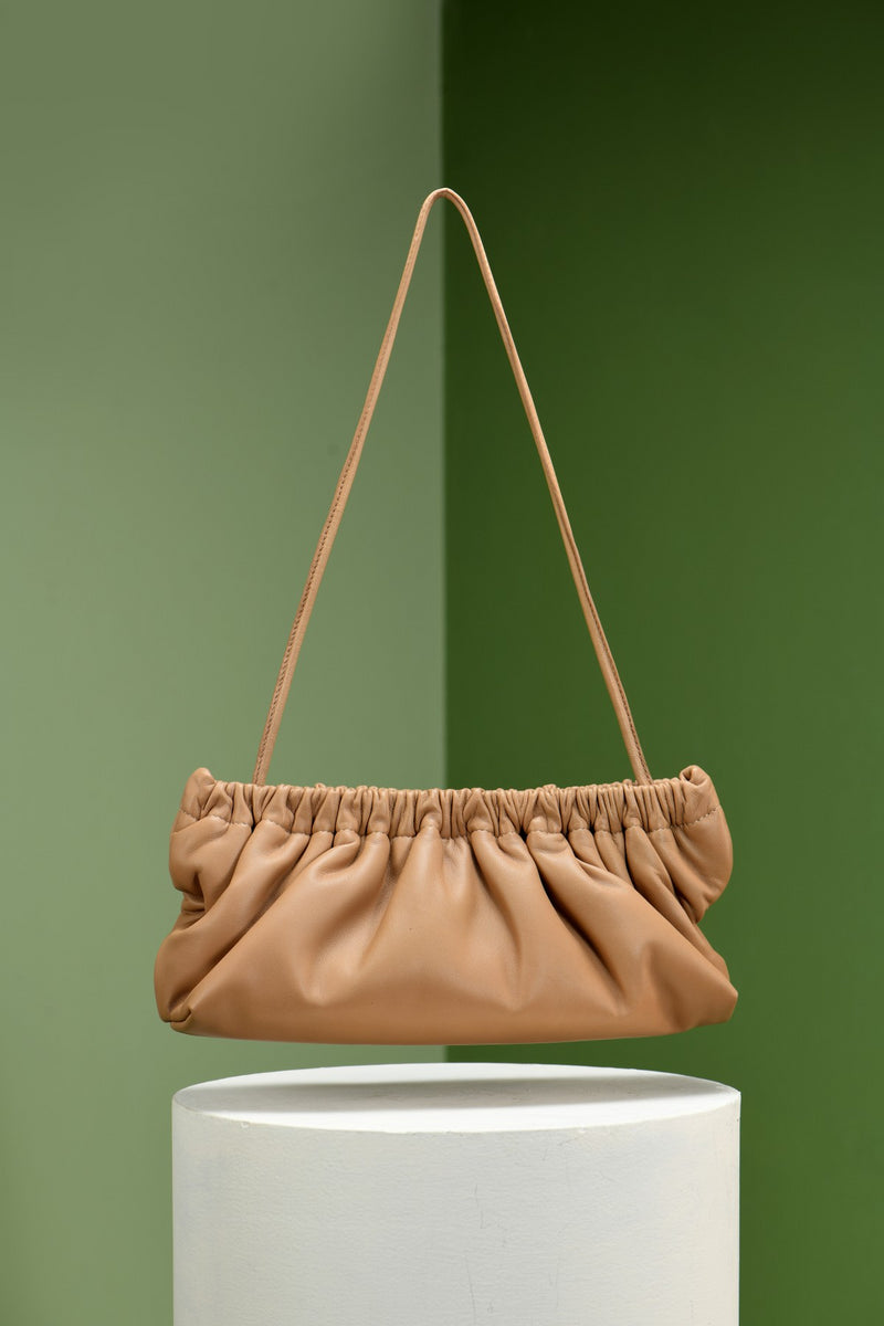 Tan Biana Evening Clutch