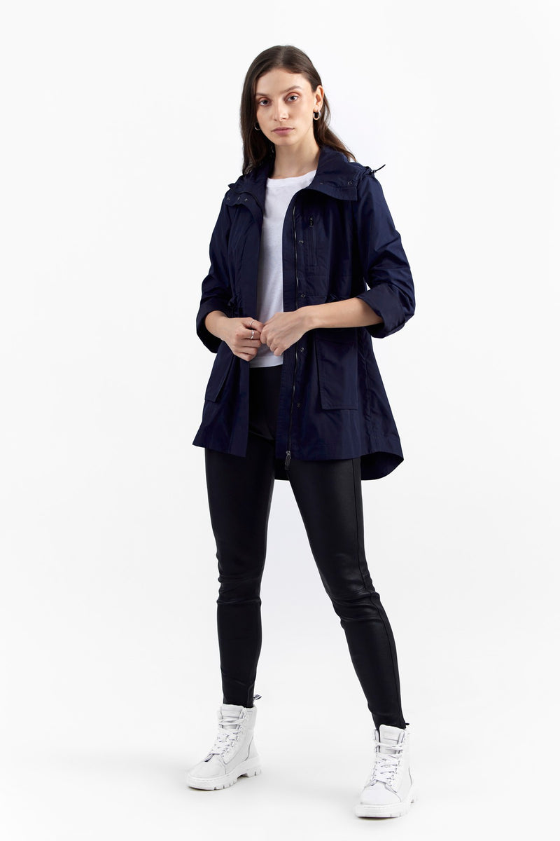 Navy Makena Fabric Jacket