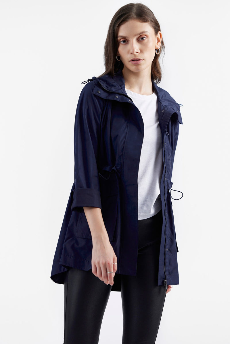 Navy Makena Fabric Jacket