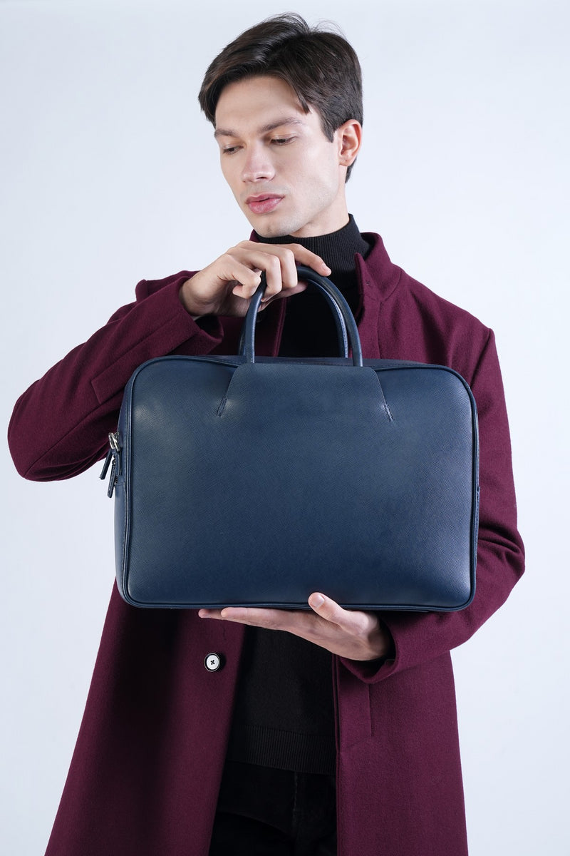 Navy Aries Briefcase Bag