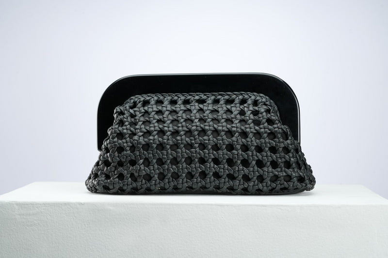 Black Serina Evening Clutch