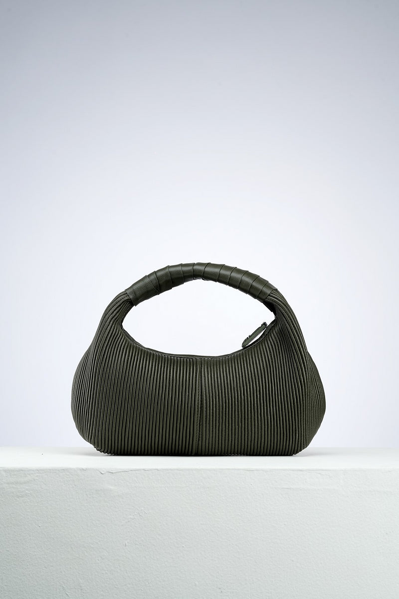 Olive Camellia Evening Clutch