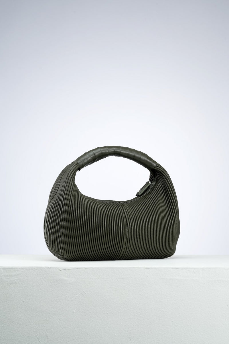 Olive Camellia Evening Clutch