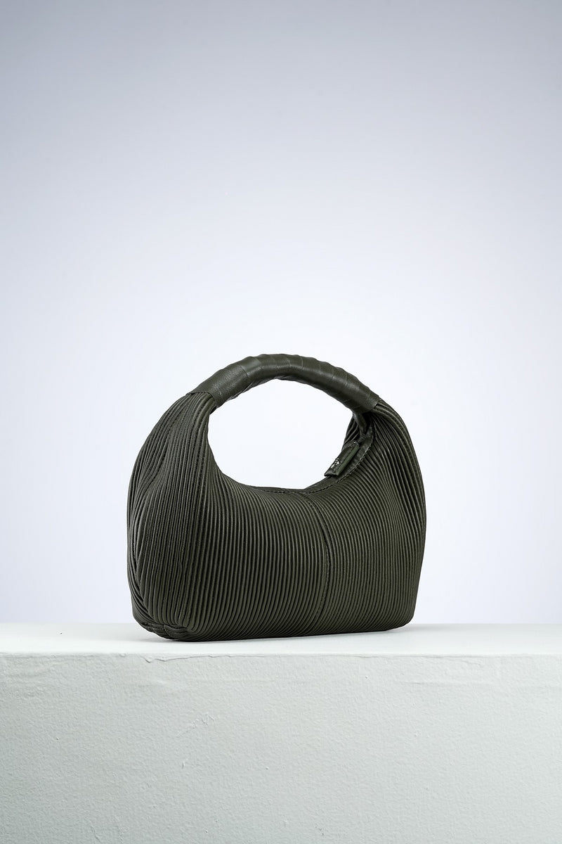 Olive Camellia Evening Clutch