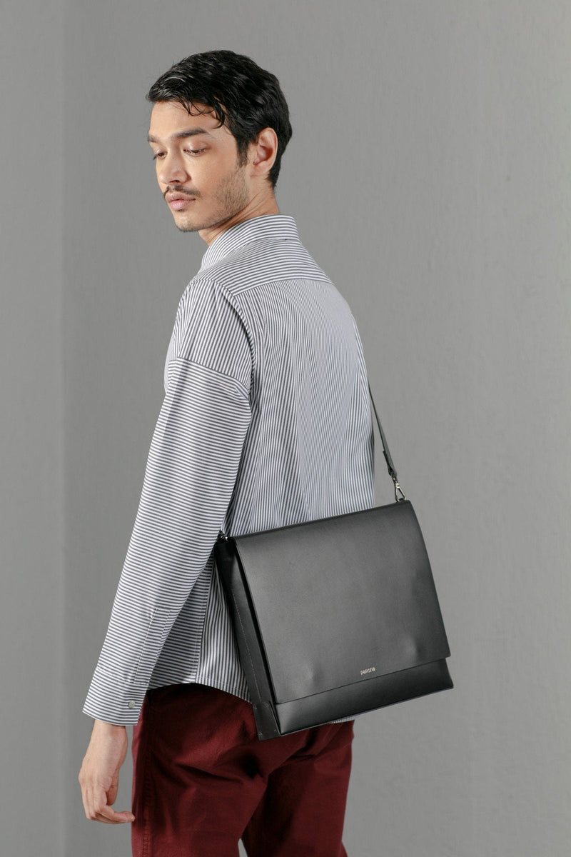 Black Isaiah Mini Messenger Bag