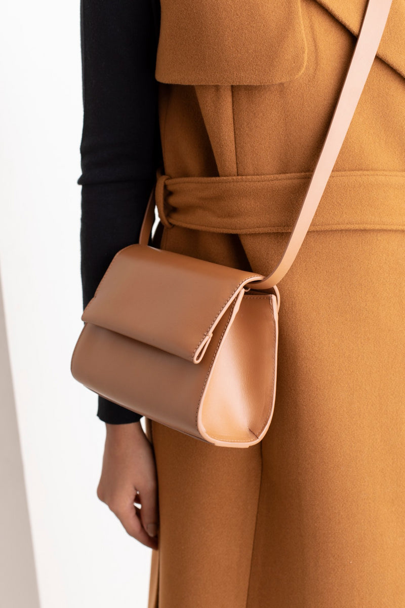 Saddle Brown Miu Crossbody Bag