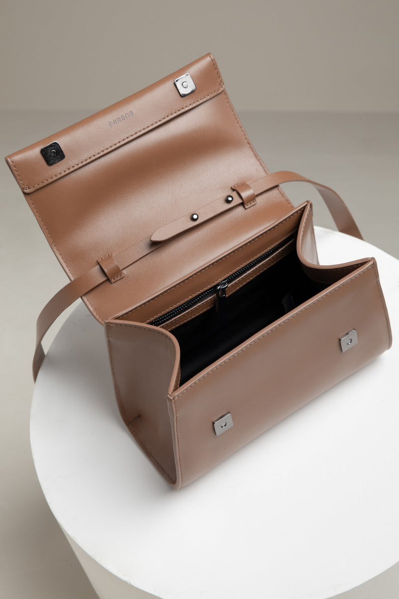 Saddle Brown Miu Crossbody Bag