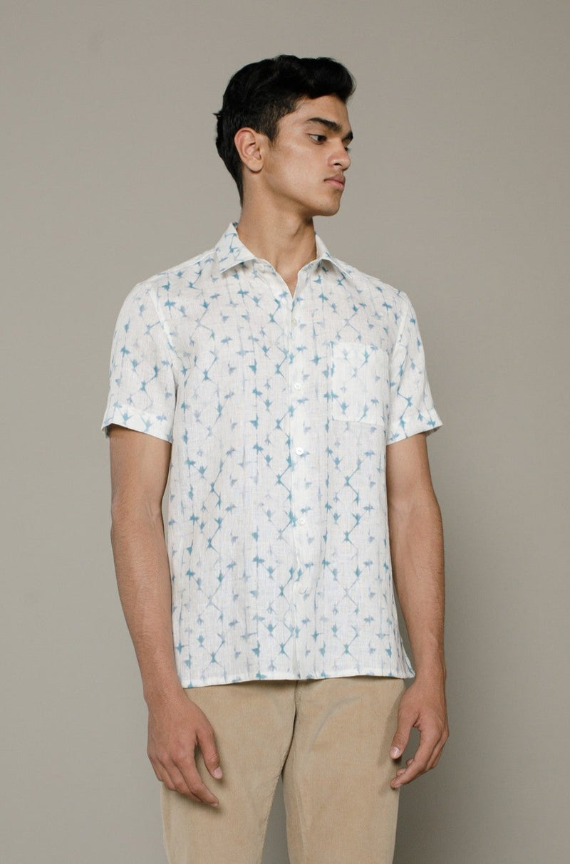 Teal Print Alvaro Printed Shirt