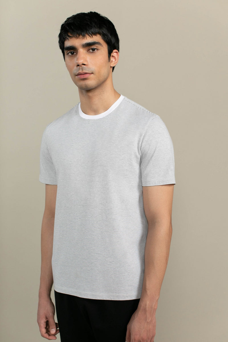 Grey-Stripe Keagan T-Shirt