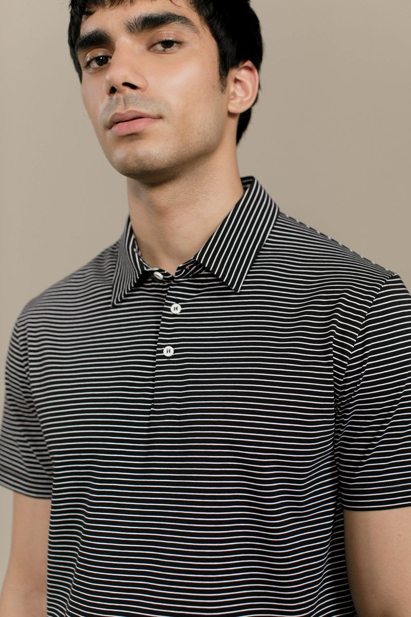 Black Stripe Pierce T-Shirt