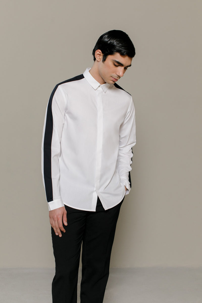 White Navy Joss Shirt