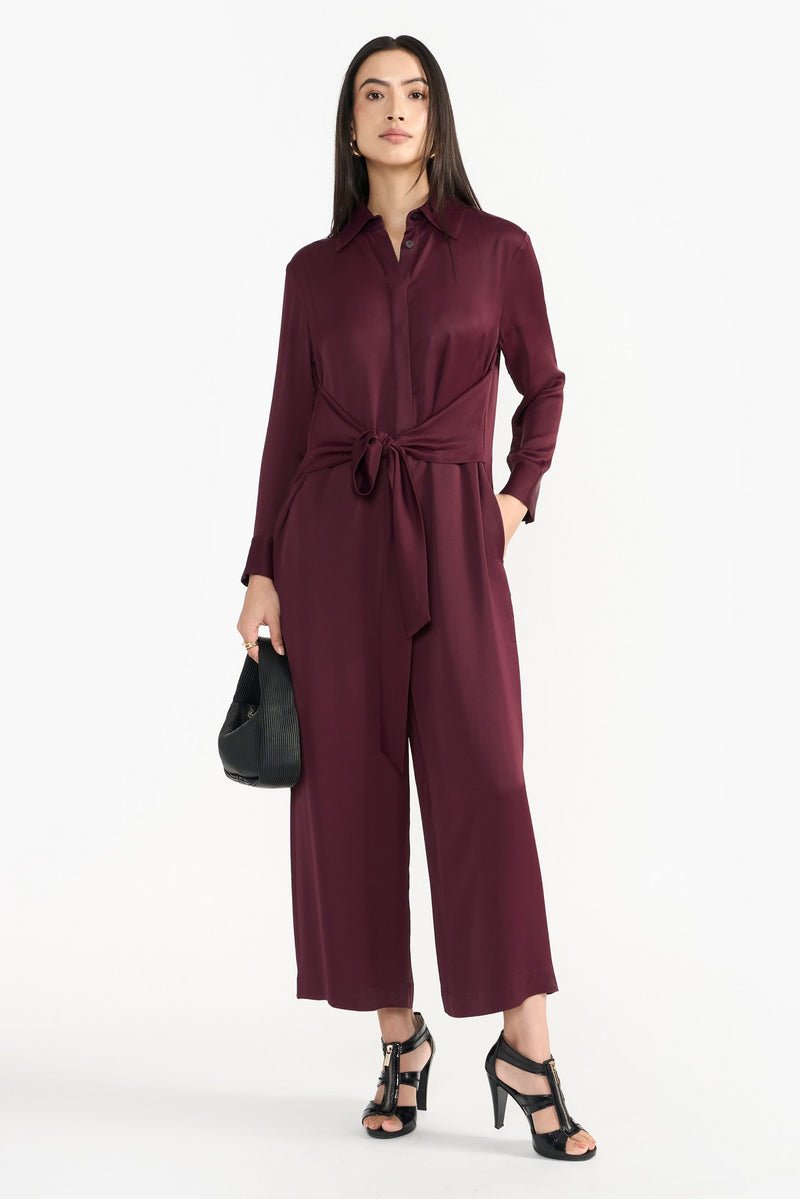 Wine Siena Jumpsuit