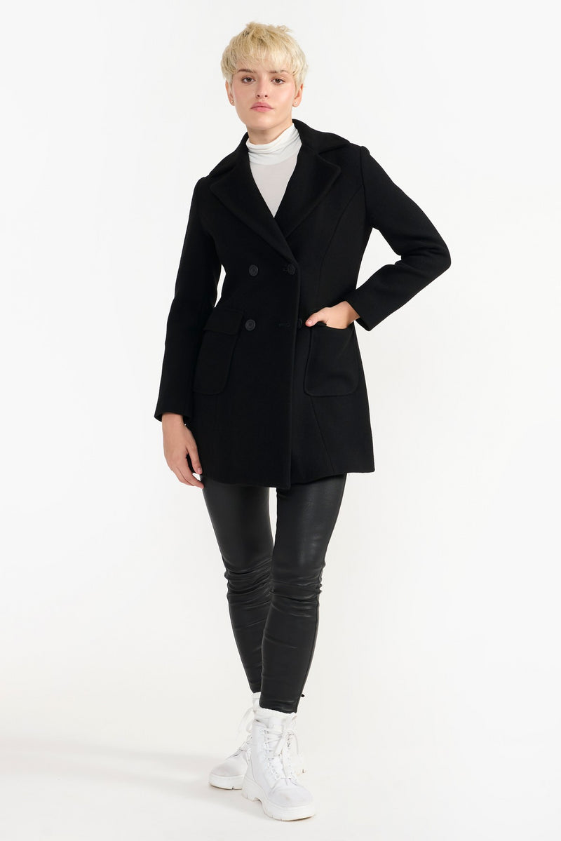 Black Maxine Woolen Coat