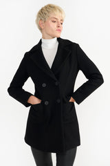 MAXINE BLACK WOMEN'S WOOLEN COAT