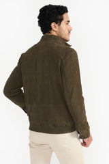 Khaki Shawn Leather Jacket