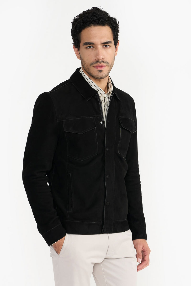 Black Jordan Leather Jacket