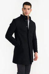 Black Ito Woolen Coat