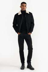 KANE BLACK MEN'S WOOLEN JACKET