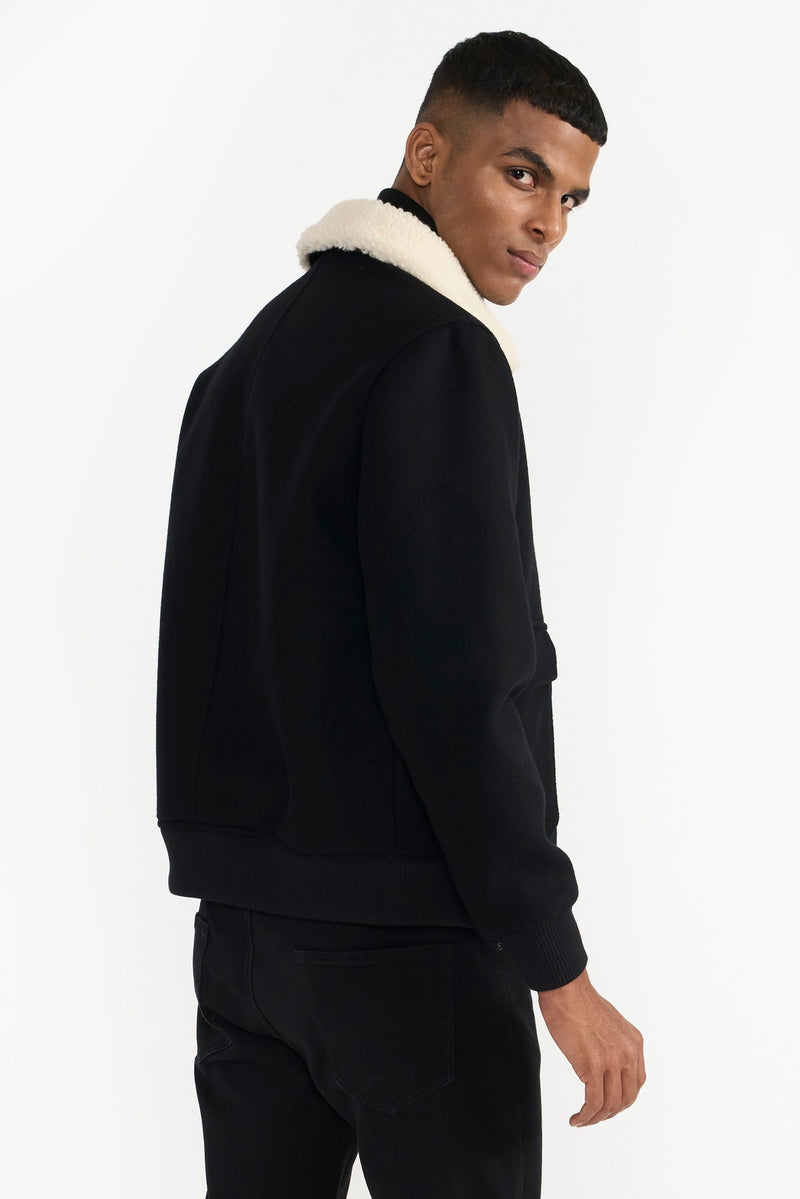 Black Kane Woolen Jacket