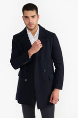 WAYNE NAVY MEN'S WOOLEN TRENCH