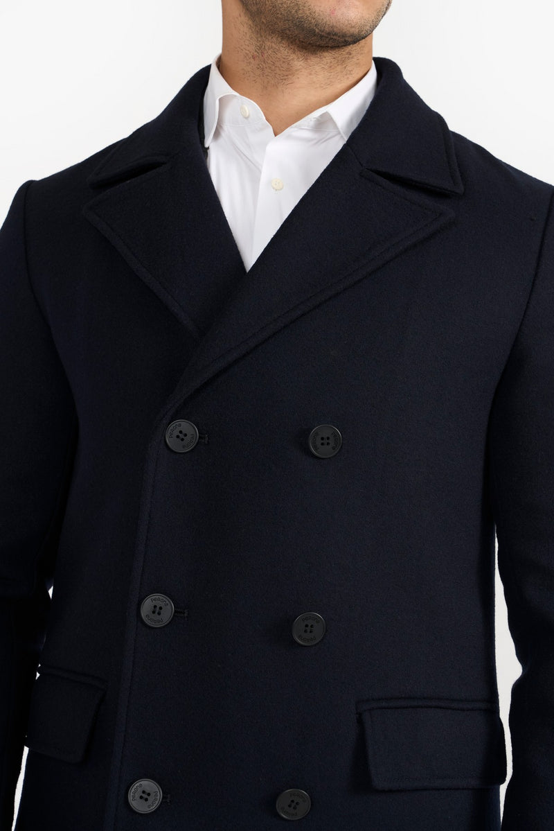 Navy Wayne Woolen Trench