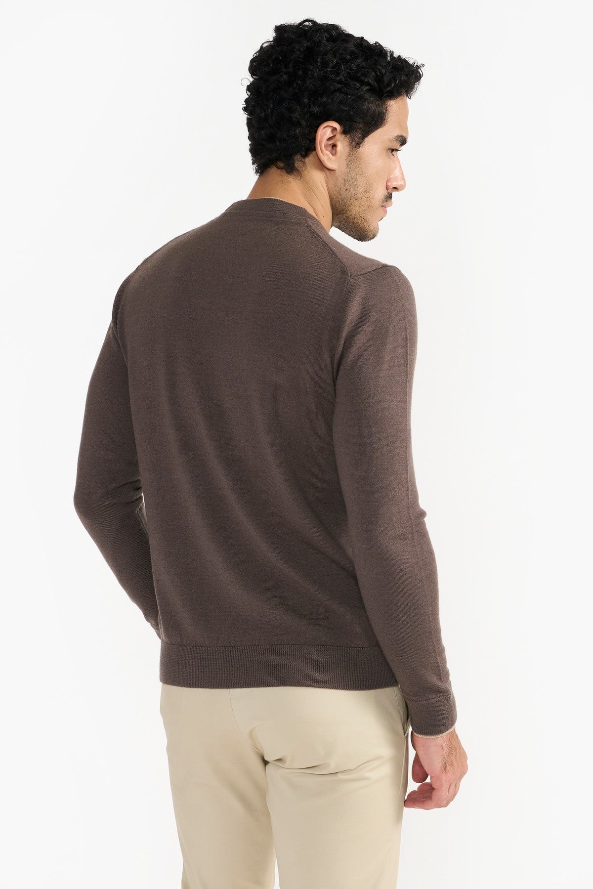 GREGORY BROWN & BEIGE MEN'S SWEATER