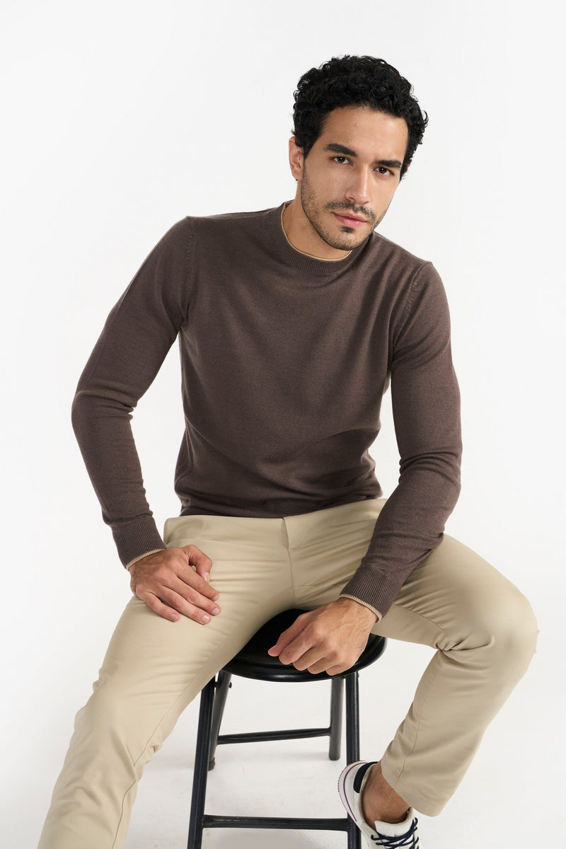 Brown / Beige Gregory Men Sweater