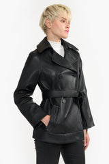 HARLOWE BLACK WOMEN'S LEATHER JACKET