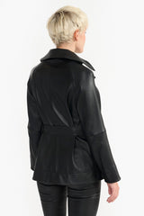 HARLOWE BLACK WOMEN'S LEATHER JACKET