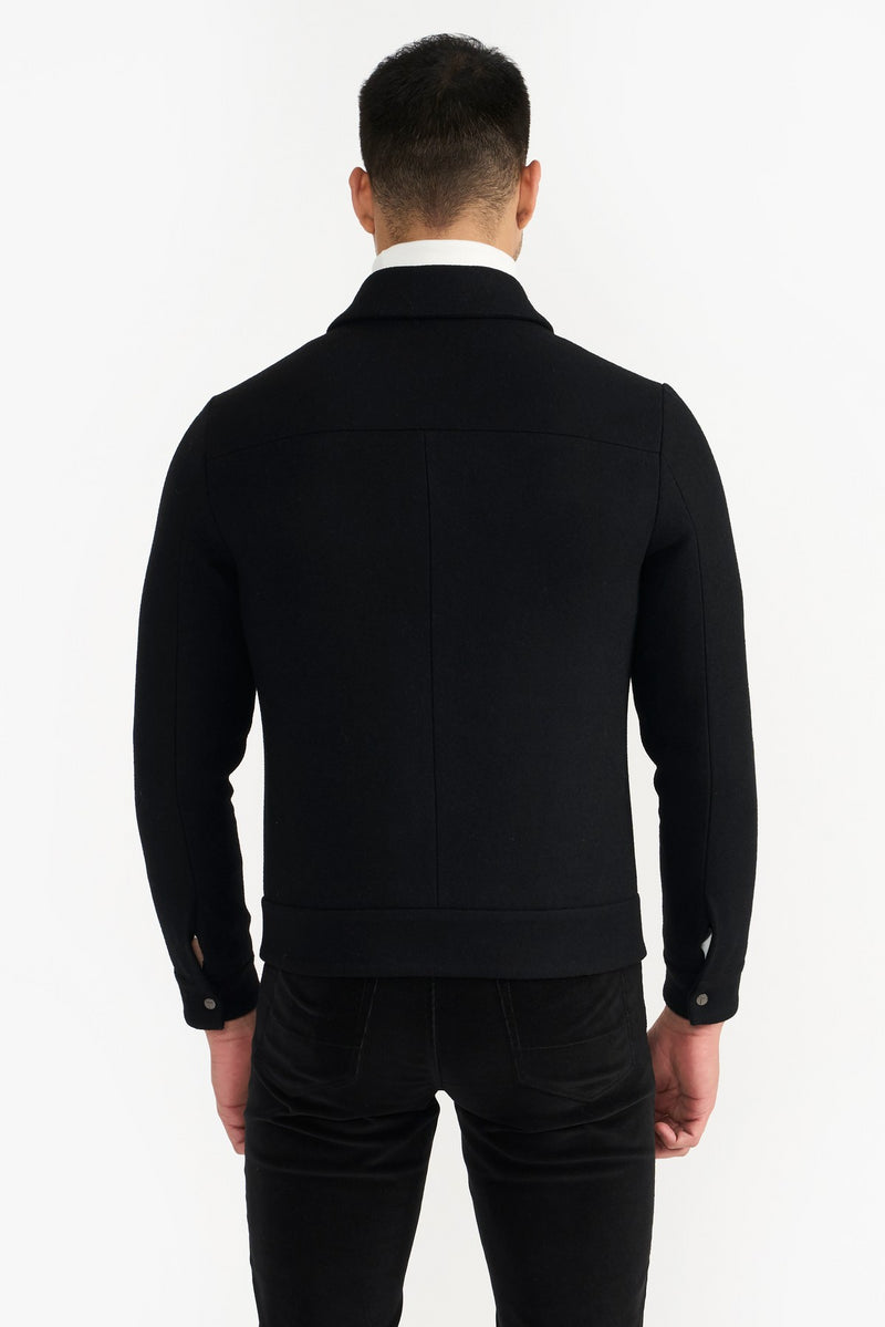 Black Derrick Woolen Jacket