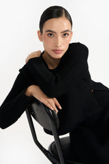 Black Davina Top Women Knit Top