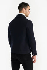 HARVEY NAVY MEN'S WOOLEN JACKET