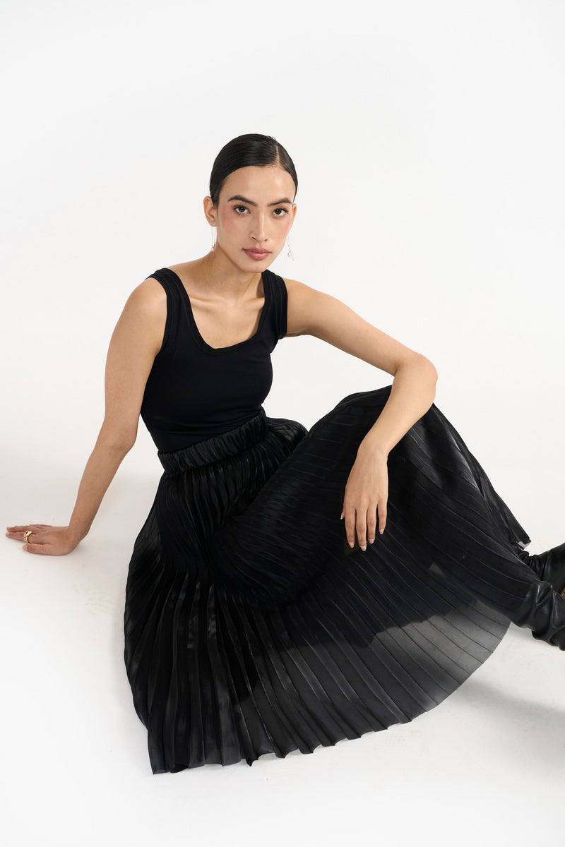 Black Azariah Woven Skirt