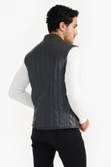 Grey Neil Leather Vest