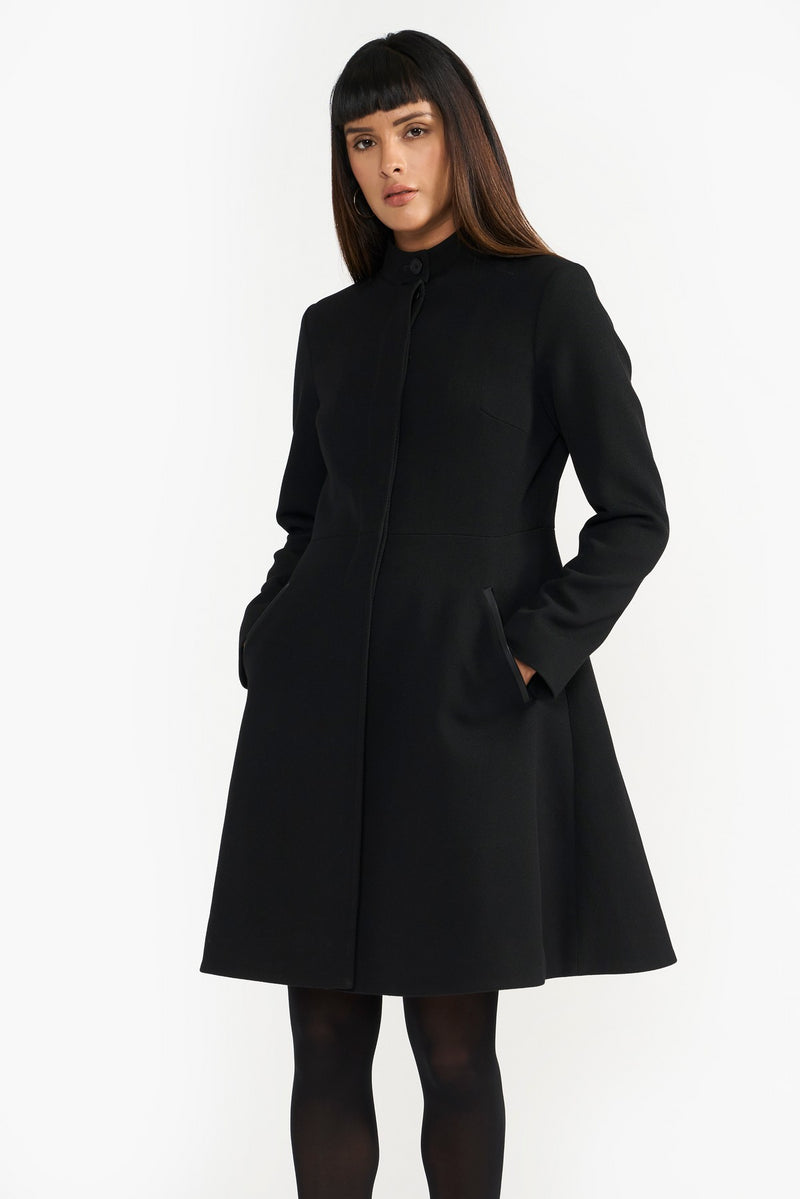 Black Ada Woven Coat