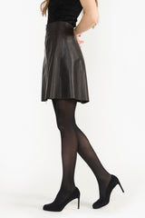 Dark Brown Adalyn Leather Skirt