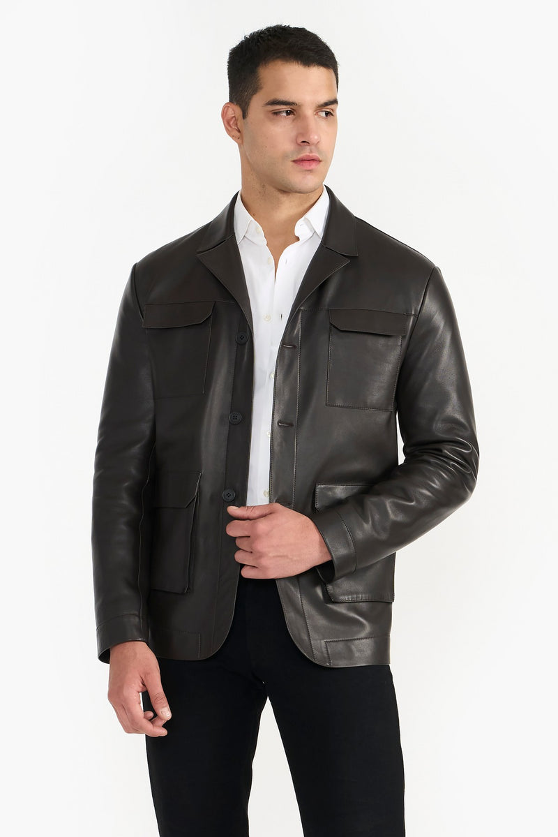 Dark Brown Archer Leather Jacket