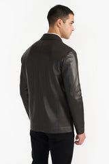 ARCHER DARK BROWN MEN'SLEATHER JACKET