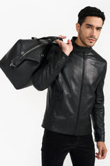 ANDREW BLACK MEN'S LEATHER JACKET