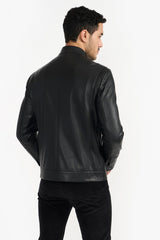 ANDREW BLACK MEN'S LEATHER JACKET