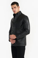 GRAHAM BLACK MEN'S LEATHER JACKET