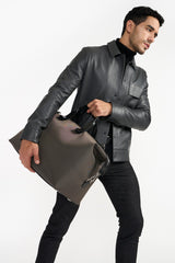 DIALLO GRAPHITE GREY MEN'S LEATHER JACKET